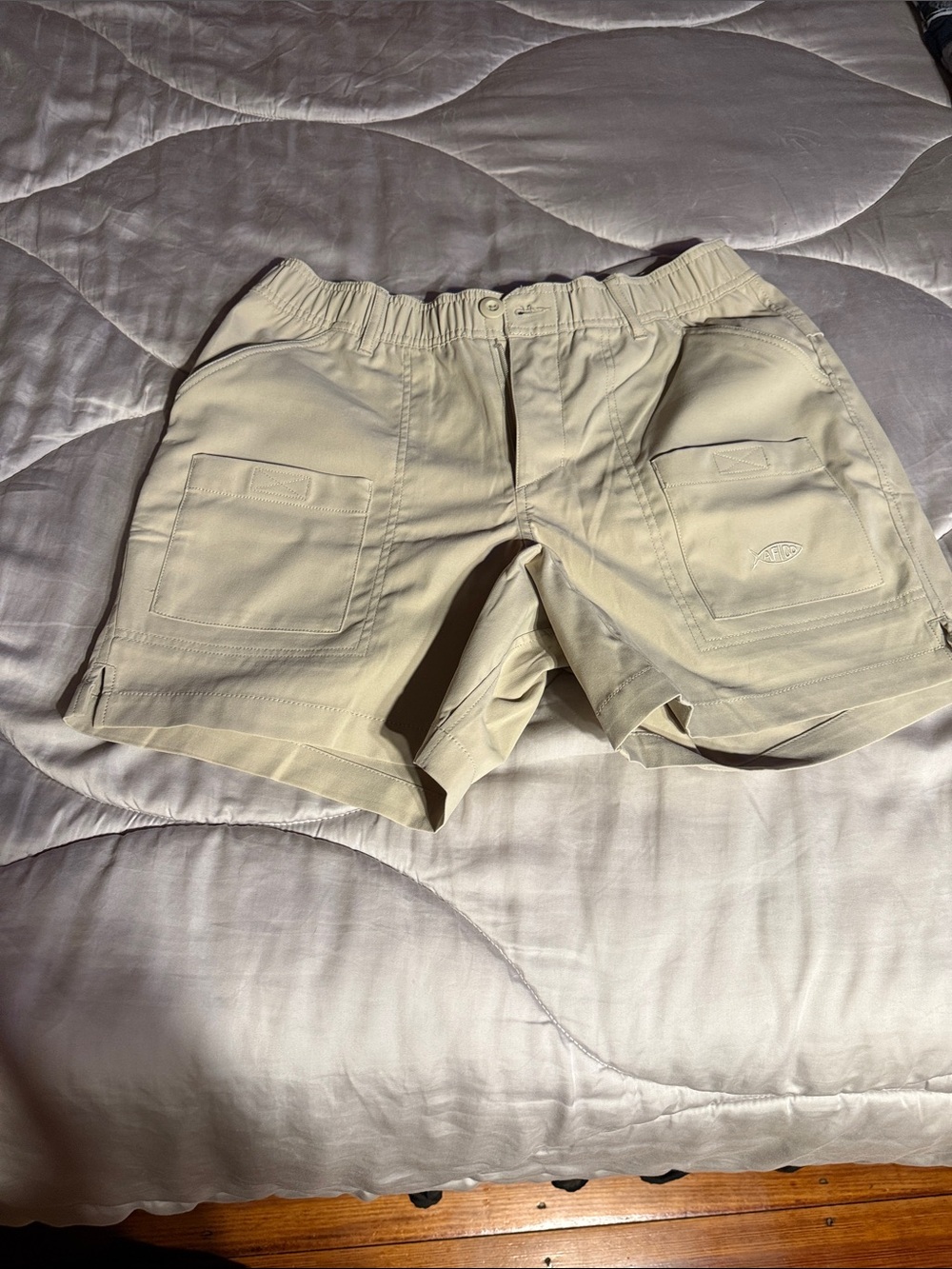 AFTCO Tan Utility Cargo Shorts